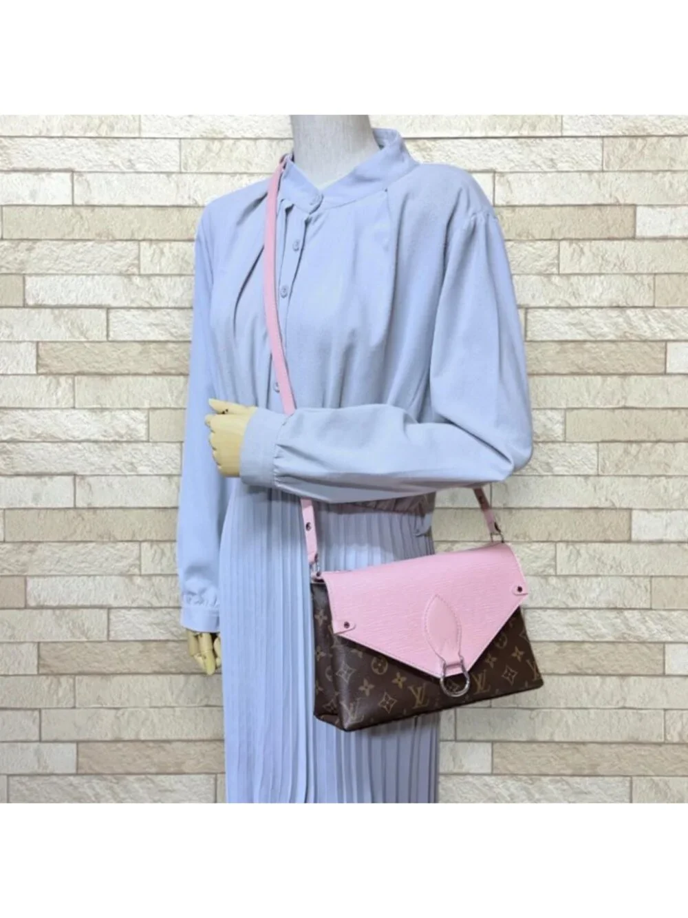 Louis Vuitton Saint Michel Monogram Shoulder Bag Canvas Brown Vintage